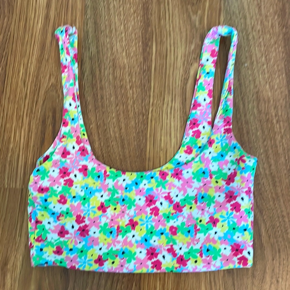 Zara floral crop top size S